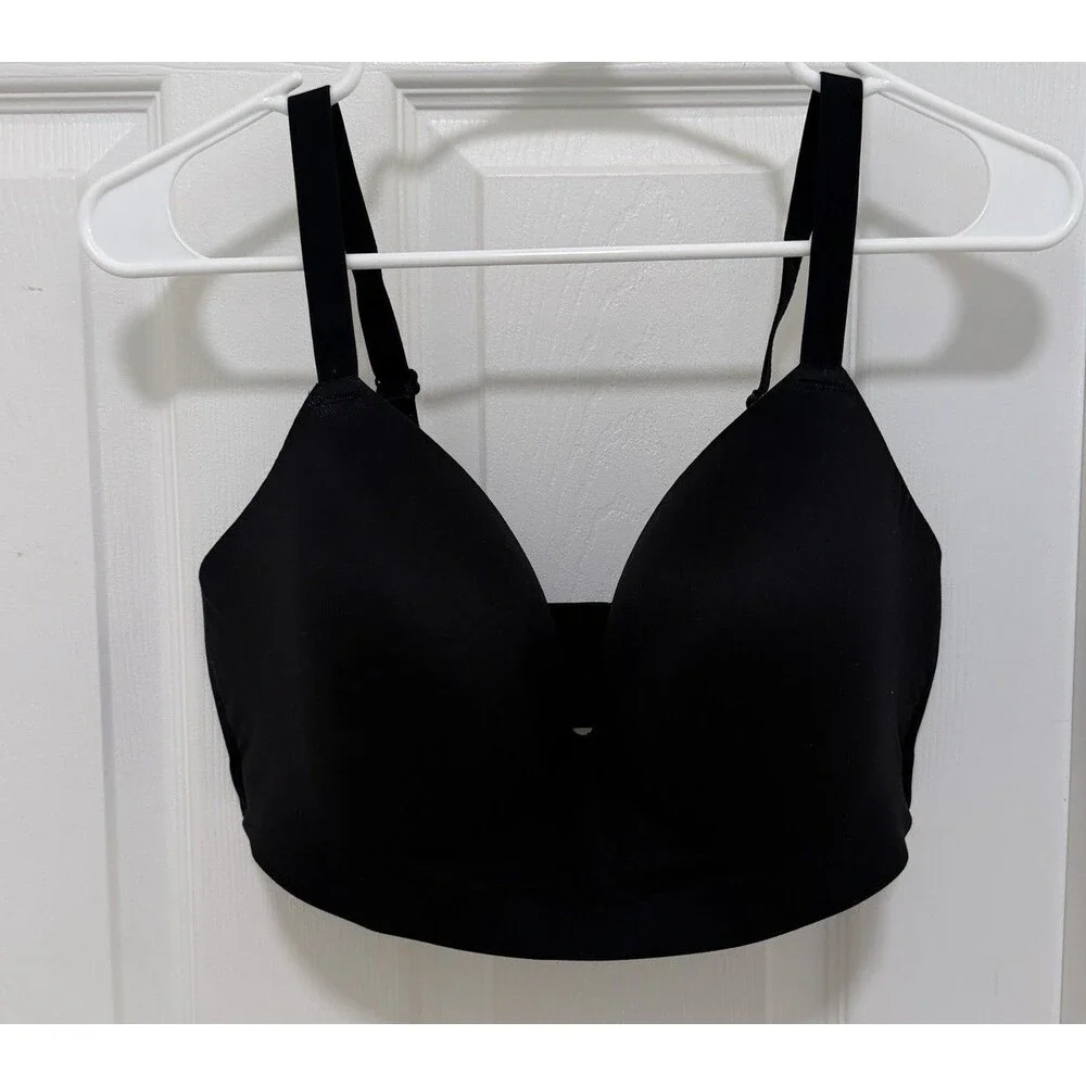 Soma Enbliss Wireless Bra Black Women's 42D Comfort Full Coverage